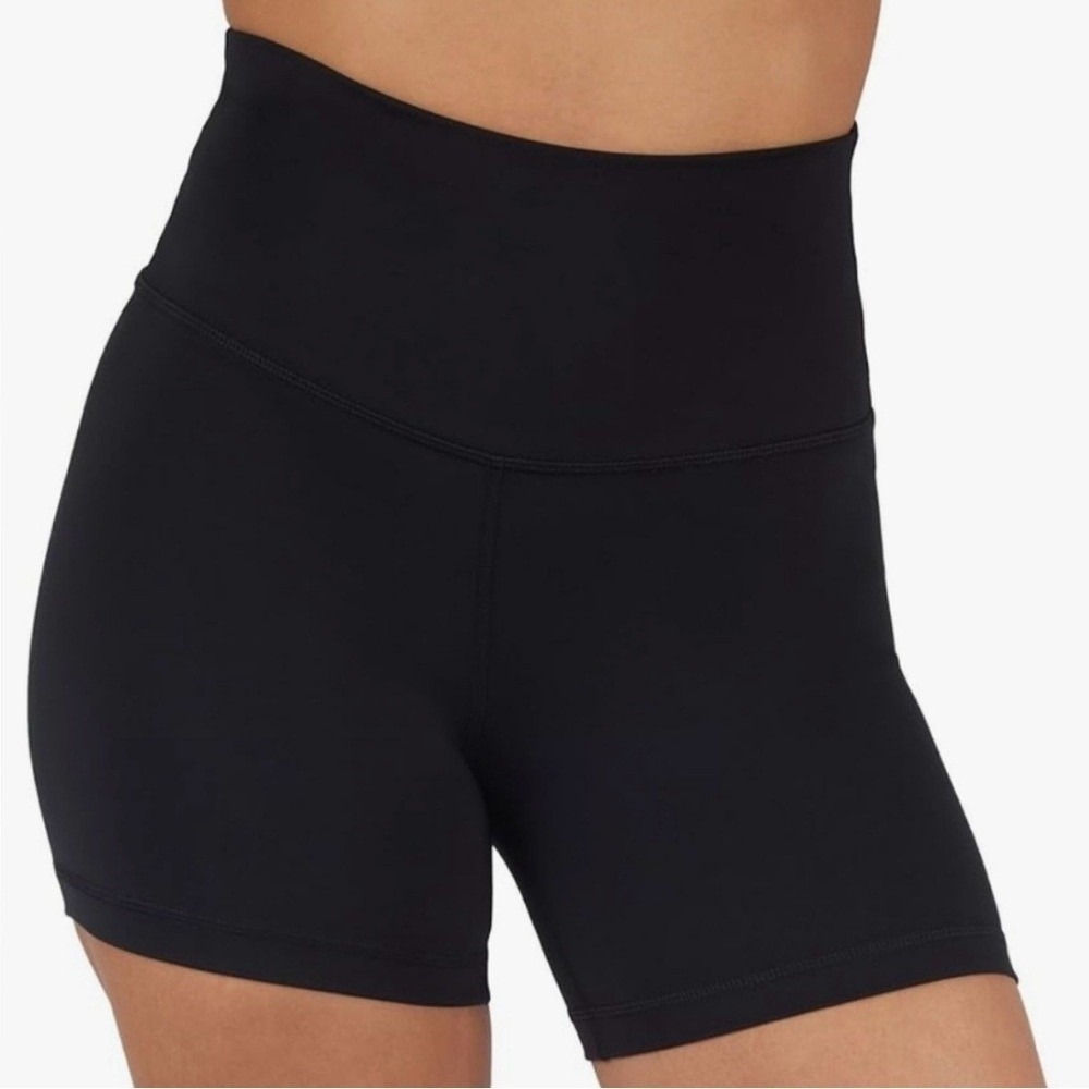 YOGALICIOUS‎ LUX Black High-Rise Soft Active Workout Gym Yoga Biker Shorts Sz XS